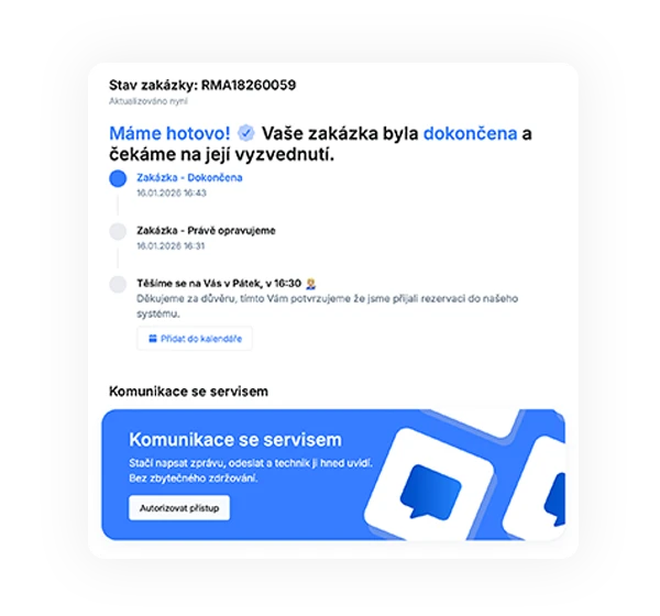 Sledování zakázek